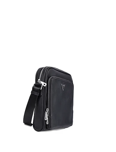 Чоловіча сумка крос-боді Guess з екошкіри чорна (HMMISA P4260) - фото 2 - Miraton