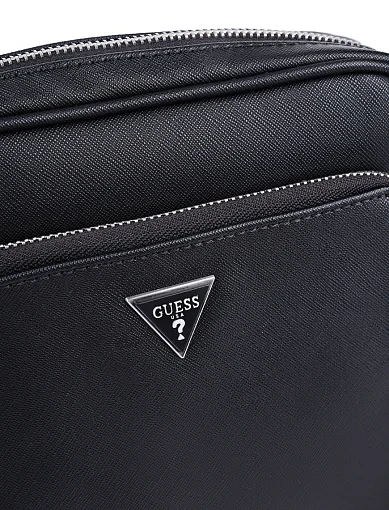 Чоловіча сумка крос-боді Guess з екошкіри чорна (HMMISA P4260) - фото 5 - Miraton