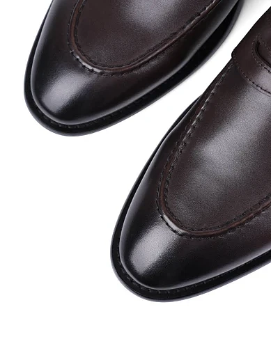 Мужские туфли Miguel Miratez кожаные коричневые - фото 5 - Miraton