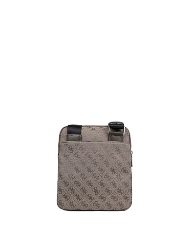 Мужская сумка кросс-боди Guess из экокожи бежевая - фото 3 - Miraton