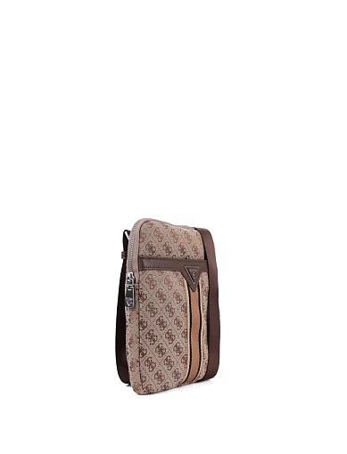 Чоловіча сумка крос-боді Guess з екошкіри бежева (HMMIST P5123) - фото 2 - Miraton