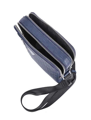 Чоловіча сумка крос-боді Guess з екошкіри сіра (HMTODE P5118) - фото 5 - Miraton