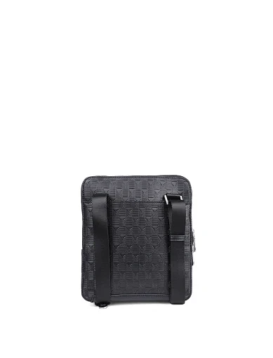 Мужская сумка мессенджер Guess из экокожи черная - фото 3 - Miraton