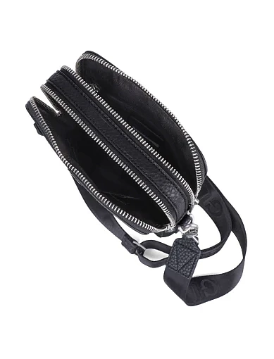 Мужская сумка мессенджер Guess из экокожи черная - фото 5 - Miraton