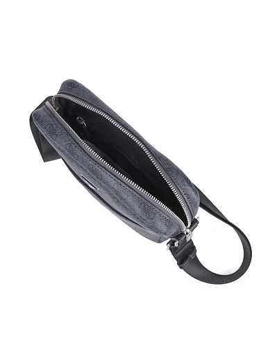 Мужская сумка мессенджер Guess из экокожи черная - фото 5 - Miraton