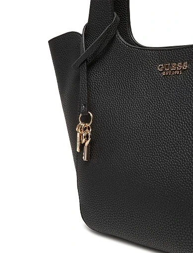 Жіноча сумка з екошкіри чорна - фото 5 - Miraton