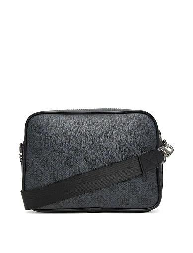 Мужская сумка кросс-боди из экокожи черная - фото 2 - Miraton