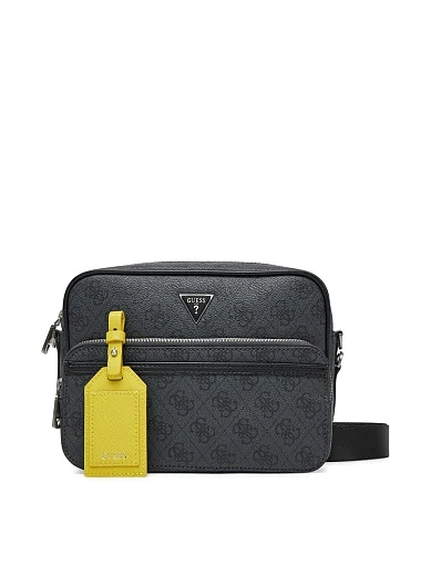 Мужская сумка кросс-боди из экокожи черная - фото 6 - Miraton