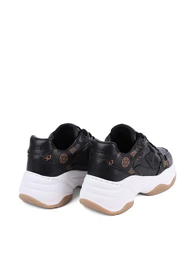 Жіночі кросівки Guess з екошкіри чорні - фото 4 - Miraton