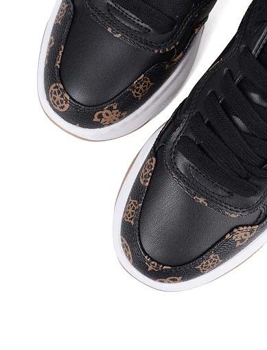 Жіночі кросівки Guess з екошкіри чорні - фото 5 - Miraton