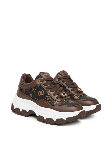 Жіночі кросівки Guess з екошкіри коричневі - фото 2 - Miraton