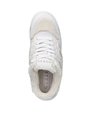 Жіночі кеди Guess з екошкіри рисового кольору - фото 4 - Miraton