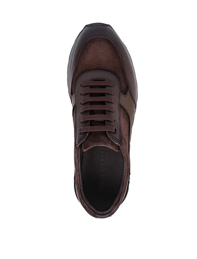 Чоловічі кросівки MIRATON шкіряні коричневі (A230-H295-N40) - фото 2 - Miraton