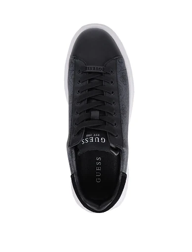 Мужские кеды Guess из экокожи черные - фото 2 - Miraton