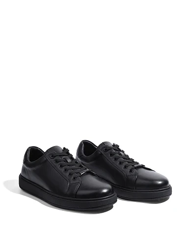 Чоловічі кеди MIRATON шкіряні чорні (1030-8-B721) - фото 3 - Miraton