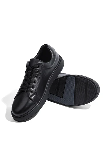 Чоловічі кеди MIRATON шкіряні чорні (1030-8-B721) - фото 5 - Miraton