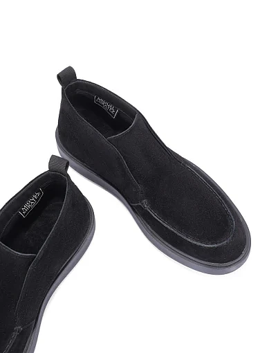 Чоловічі черевики Miguel Miratez замшеві чорні (1058Т-5-C005) - фото 2 - Miraton