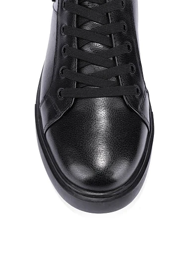 Чоловічі черевики шкіряні чорні (908T-7-B582) - фото 5 - Miraton