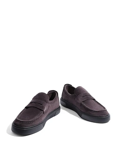 Чоловічі туфлі лофери Miguel Miratez замшеві коричневі (943-6-С266) - фото 4 - Miraton