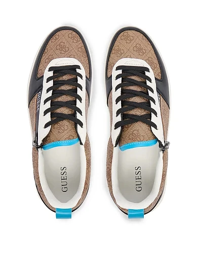 Чоловічі кеди Guess з екошкіри бежеві (FMFVEN FAB12) - фото 4 - Miraton