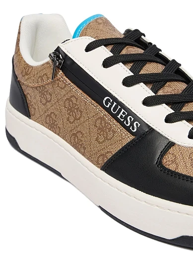 Чоловічі кеди Guess з екошкіри бежеві (FMFVEN FAB12) - фото 6 - Miraton