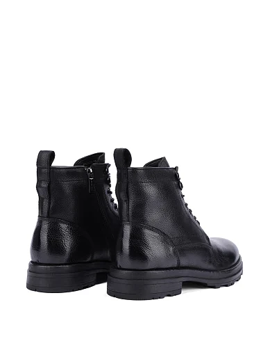 Мужские ботинки кожаные черные - фото 4 - Miraton