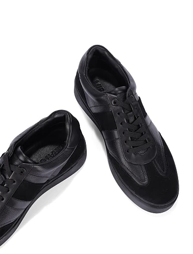 Чоловічі кеди MIRATON шкіряні чорні (PRTFO425M) - фото 2 - Miraton