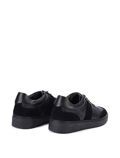 Чоловічі кеди MIRATON шкіряні чорні (PRTFO425M) - фото 4 - Miraton