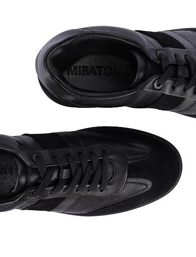 Чоловічі кеди MIRATON шкіряні чорні (PRTFO425M) - фото 5 - Miraton