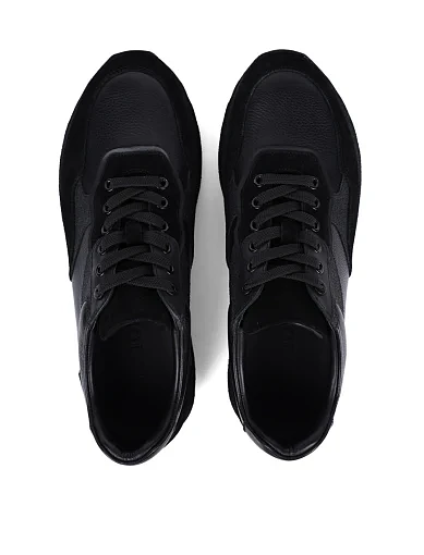 Чоловічі кросівки MIRATON шкіряні чорні (QA758AY-A1-A789) - фото 5 - Miraton