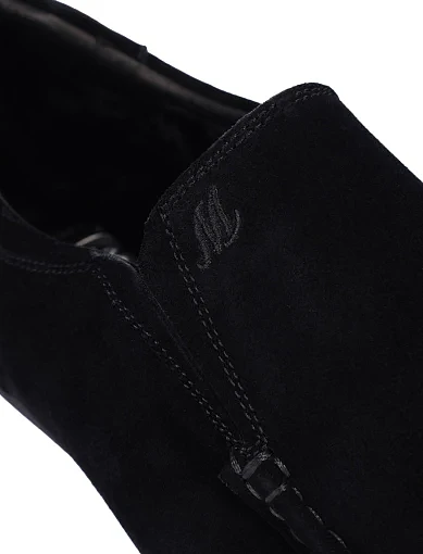 Чоловічі мокасини замшеві чорні (3108A-72-328M) - фото 5 - Miraton