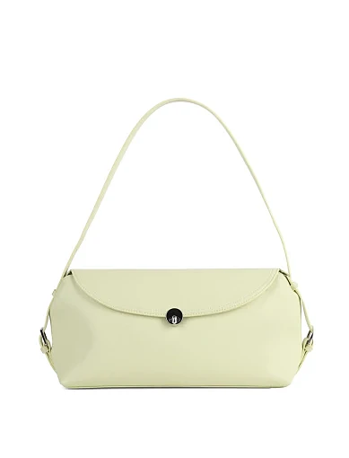 Женская сумка через плечо MIRATON кожаная желтая - фото 6 - Miraton