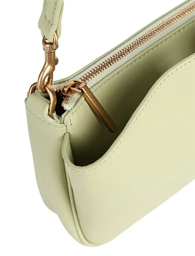 Женская сумка через плечо MIRATON кожаная зеленая - фото 4 - Miraton