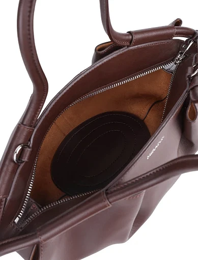 Жіноча сумка тоут MIRATON шкіряна коричнева - фото 5 - Miraton