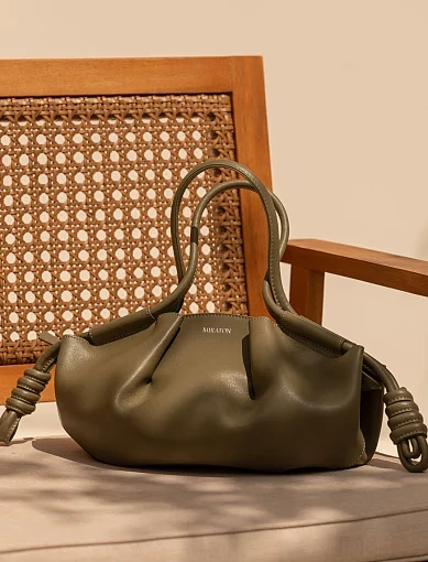 Жіноча сумка тоут MIRATON шкіряна зелена - фото 2 - Miraton