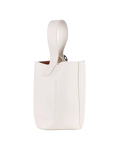 Женская сумка тоут MIRATON кожаная белая - фото 3 - Miraton