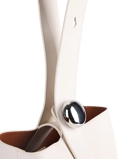 Женская сумка тоут MIRATON кожаная белая - фото 4 - Miraton