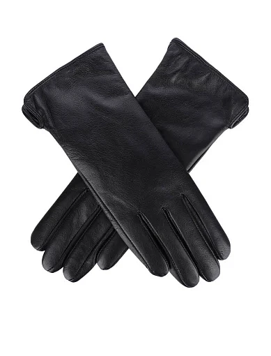 Рукавички шкіряні чорні(2145) - фото 2 - Miraton