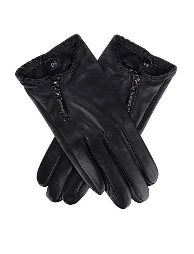 Рукавички шкіряні чорні(2792) - фото 2 - Miraton