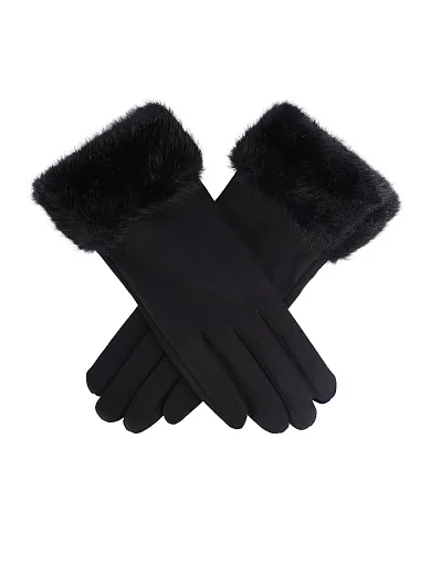 Рукавички тканинні чорні(25001-1) - фото 2 - Miraton