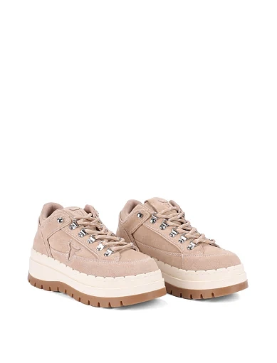 Женские кроссовки WINDSOR SMITH велюровые бежевые - фото 2 - Miraton