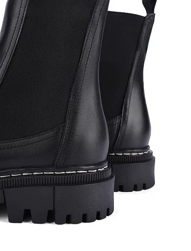 Жіночі черевики челсі Tamaris шкіряні чорні - фото 2 - Miraton