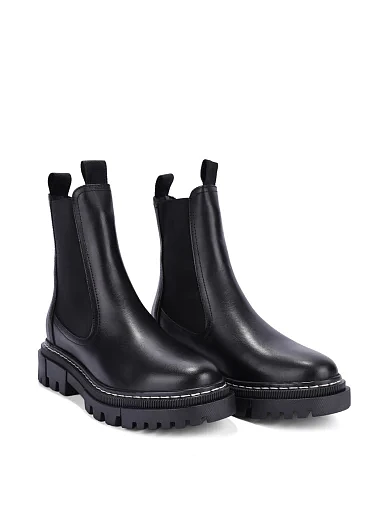 Жіночі черевики челсі Tamaris шкіряні чорні - фото 3 - Miraton