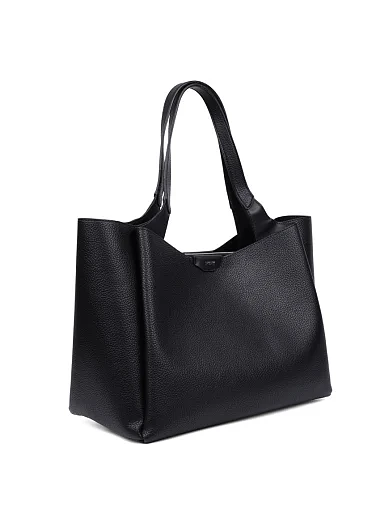 Жіноча сумка тоут з екошкіри чорна - фото 2 - Miraton