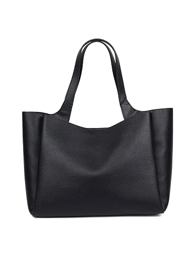 Жіноча сумка тоут з екошкіри чорна - фото 3 - Miraton