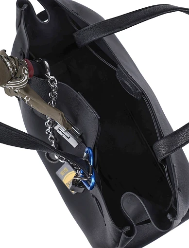 Жіноча сумка тоут з екошкіри чорна - фото 5 - Miraton