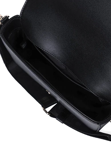 Жіноча сумка крос-боді шкіряна чорна - фото 5 - Miraton