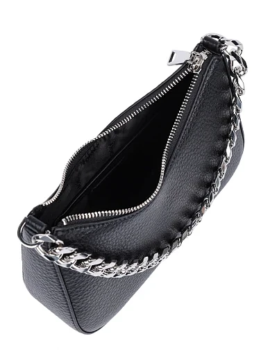 Жіноча сумка через плече з екошкіри чорна - фото 6 - Miraton