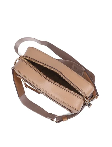 Жіноча сумка крос-боді шкіряна бежева - фото 5 - Miraton