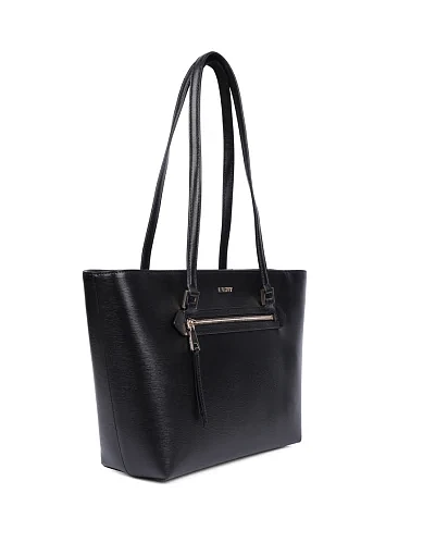 Жіноча сумка тоут шкіряна чорна - фото 2 - Miraton